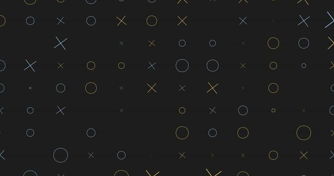 Plus and circle pattern animated background.