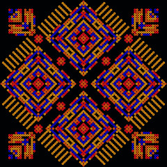 Mexican pattern - Colorful dots
