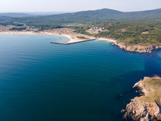 Aerial view of Snake Island at Arkutino region, Bulgaria