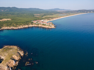 Aerial view of Snake Island at Arkutino region, Bulgaria