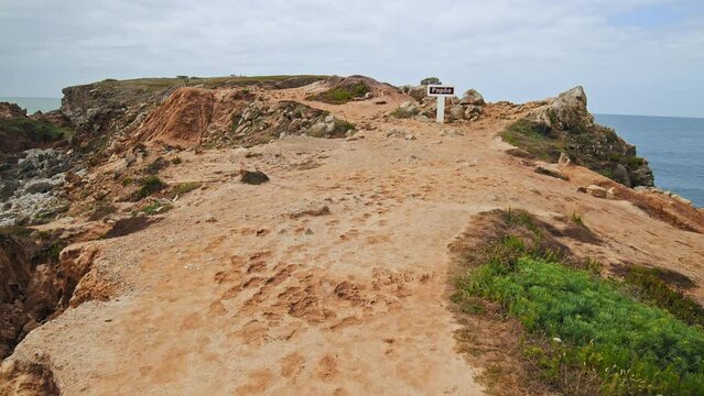 Ilheu da Papoa - beautiful rock formation coast in Peniche, Portugal near Lisbon. Pap&ocirc;a - Peniche - Stunning Portuguese coastal with cliffs and blue ocean water.