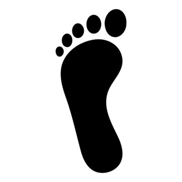 Footprint Flat Icon Isolated On White Background