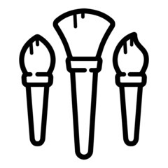 Brush Flat Icon Isolated On White Background