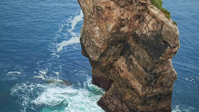 Ilheu da Papoa - beautiful rock formation coast in Peniche, Portugal near Lisbon. Pap&ocirc;a - Peniche - Stunning Portuguese coastal with cliffs and blue ocean water.