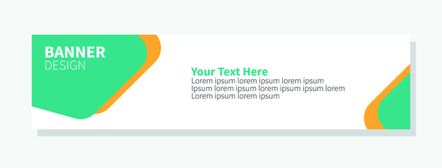 Vector abstract design banner web template.