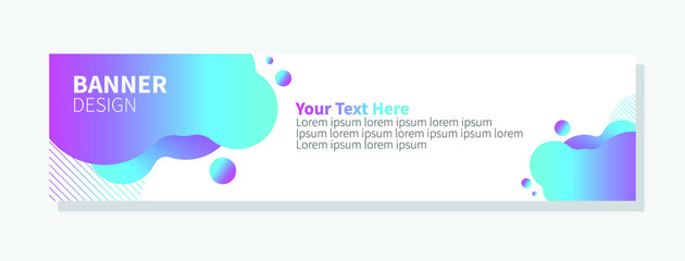 Liquid abstract banner design. Fluid Vector shaped background. Modern Graphic Template Banner pattern for social media and web sites