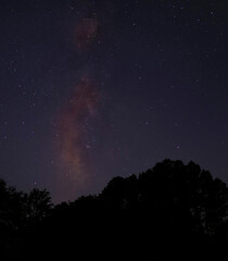 Fototapeta na wymiar Bright starry night with the Milky Way
