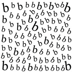 Vector Pattern With Small Letter B Illustration On White Background