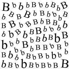 Vector Pattern With Big And Small Letter B