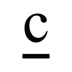 Letter Small C On White Background