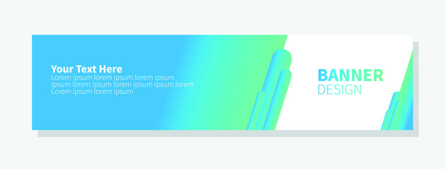 Templates of gradient vector horizontal web banners. Minimalist design.