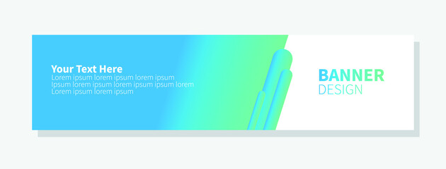 Templates of gradient vector horizontal web banners. Minimalist design.