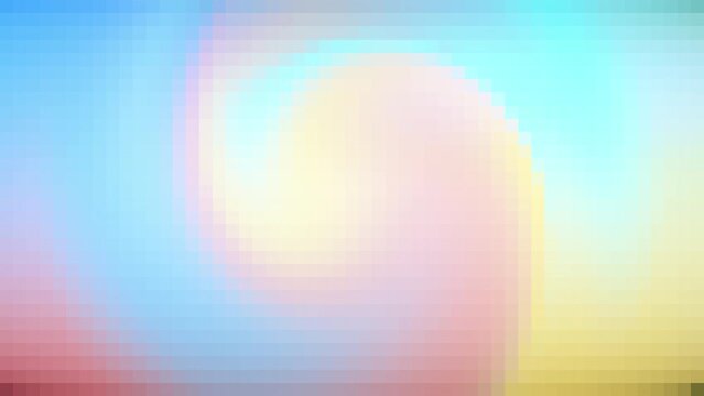 crypto art animation, colourful gradient background for animated intro with pixelate effect, seamless live wallpaper