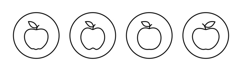 Apple icons set. Apple sign and symbols for web design.