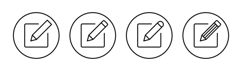 Edit icons set. edit document sign and symbol. edit text icon. pencil. sign up