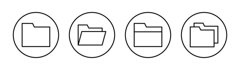 Folder icons set. folder sign and symbol