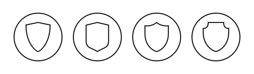 Shield icons set. Protection icon. Security sign and symbol