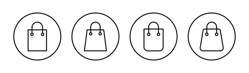 Shopping bag icons set. shopping sign and symbol