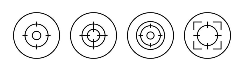 Target icons set. goal icon vector. target marketing sign and symbol