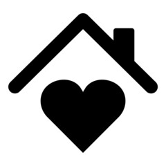 Home Love Flat Icon Isolated On White Background