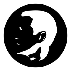 Man Head Silhouette Flat Icon Isolated On White Background