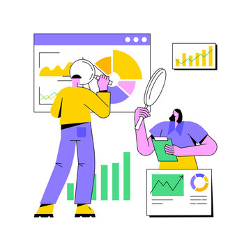 Competitive analysis abstract concept vector illustration. Marketing competitor research, competitive project, market analysis, product release, independent business consultant abstract metaphor.