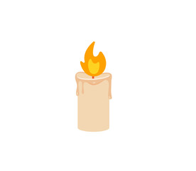 Candle vector isolated icon. Emoji illustration. Candle vector emoticon