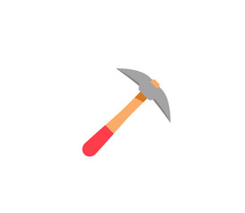 Pick vector isolated icon. Emoji illustration. Pickaxe vector emoticon