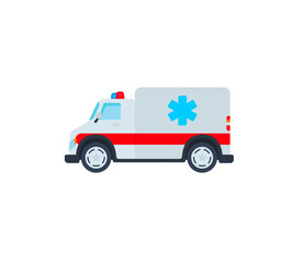 Ambulance vector isolated icon. Emoji illustration. Ambulance vector emoticon