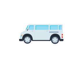 Minivan vector isolated icon. Emoji illustration. Van vector emoticon