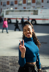 Fototapeta premium smiling young black woman 