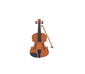 Fototapeta na wymiar Violin vector isolated icon. Violin emoji illustration. Violin vector isolated emoticon
