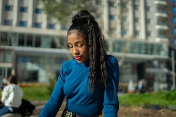 smiling young black woman