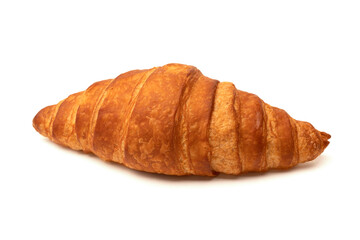 Plain croissant isolated on white background