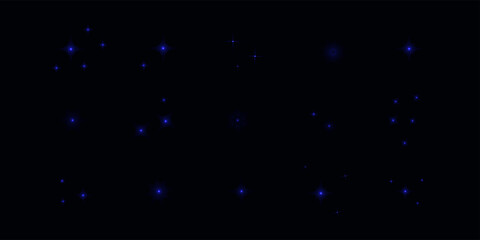 Set of stars and sparkles on dark background Vector eps 10 