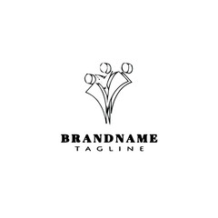 family logo cartoon icon design template black isolated vector illustration