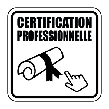 Logo certification professionnelle.