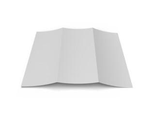 Trifold Brochure 3D Illustration Mockup Scene