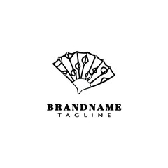 spanish fan logo cartoon icon design template black vector illustration