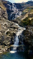Fototapeta na wymiar waterfall in the mountains Norway