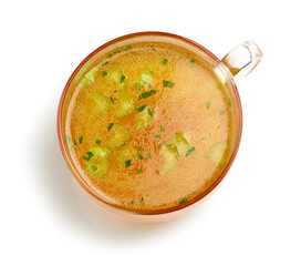 cup of fresh chicken broth