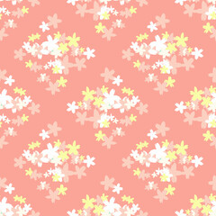 cute pastel pink flower seamless for fabric pattern or digital paper