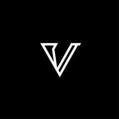 Initial letter V monogram logo design