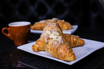 croissant, breakfast
