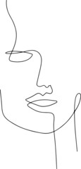 abstract line minimalistic women faces arts set with different shapes for wall decoration, postcard or brochure cover design.