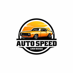 american muscle car logo vector 