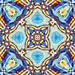 Abstract geometrical background. Symmetric mosaic art pattern.