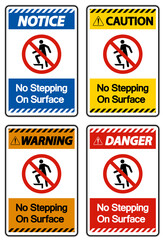 Warning No Stepping On Surface Symbol Sign