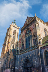 Fototapeta na wymiar St Martin Church in Colmar. It was built in the XIII-XIV centuries in Alsace France