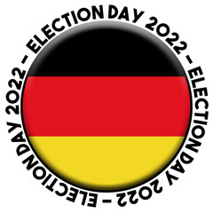 Germany Election Day 2022 Circular Flag Concept - 3D Illustration